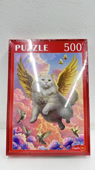 ПАЗЛЫ 500 элементов. КОТ АНГЕЛ  (арт. Ф500-9463)